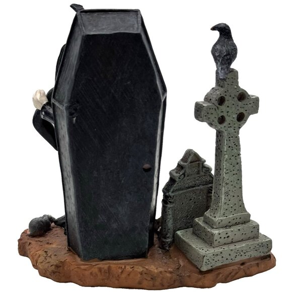 Lemax Spooky Town Vampire Lot Out For A Bite Dracula Coffin Halloween Village - Picture 4 of 7